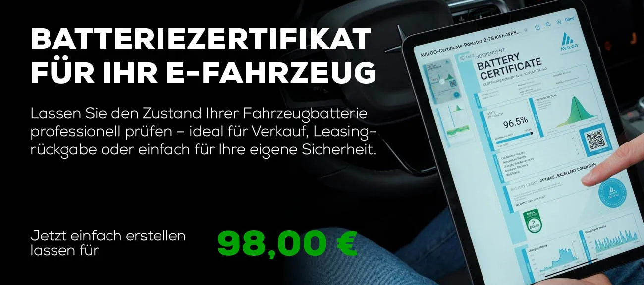 Slider Batterie Zertifikat